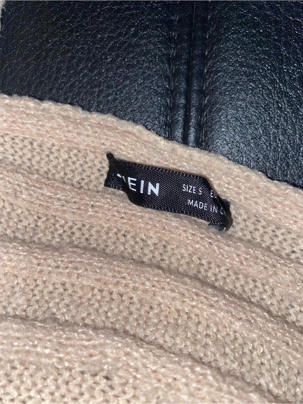 SHEIN Beige Ribbed Bolero Shrug Sweater